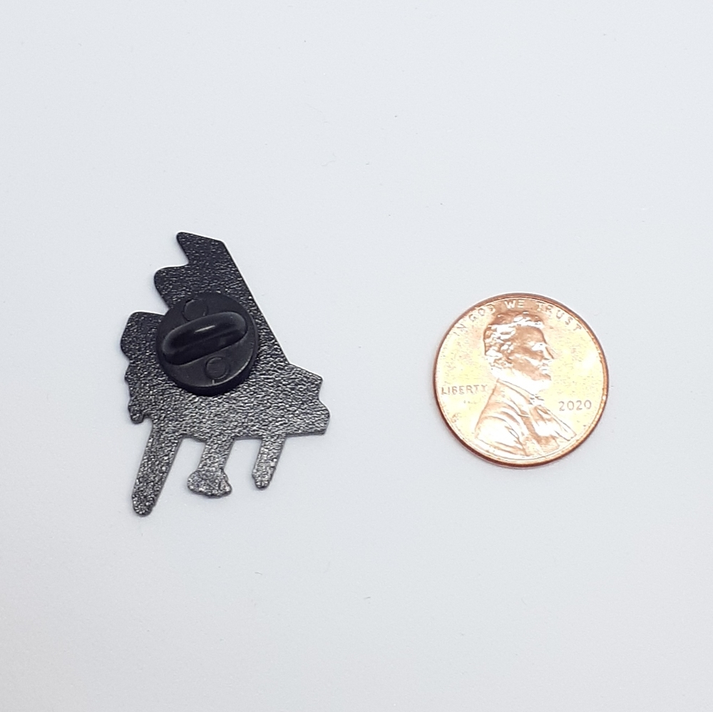 Pink Grand piano enamel pin piano pin - Picture 2 of 2